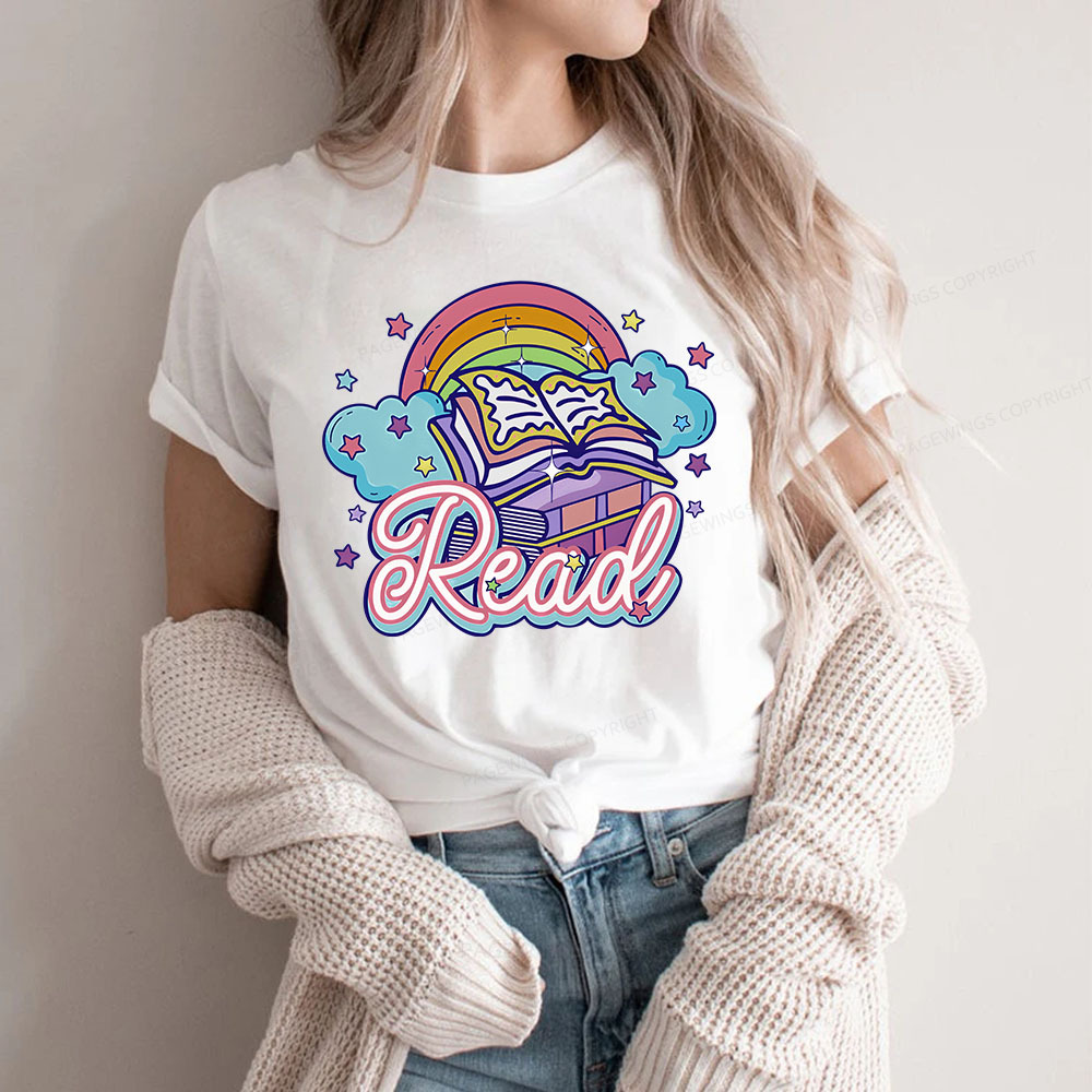 Pagewings Rainbow Book Lover Unisex Classic T-shirt