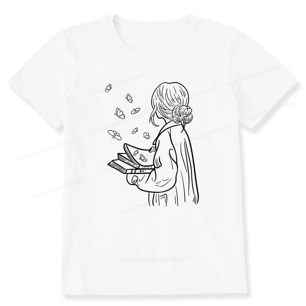 Pagewings A Girl Who Loves To Read Unisex Classic T-shirt