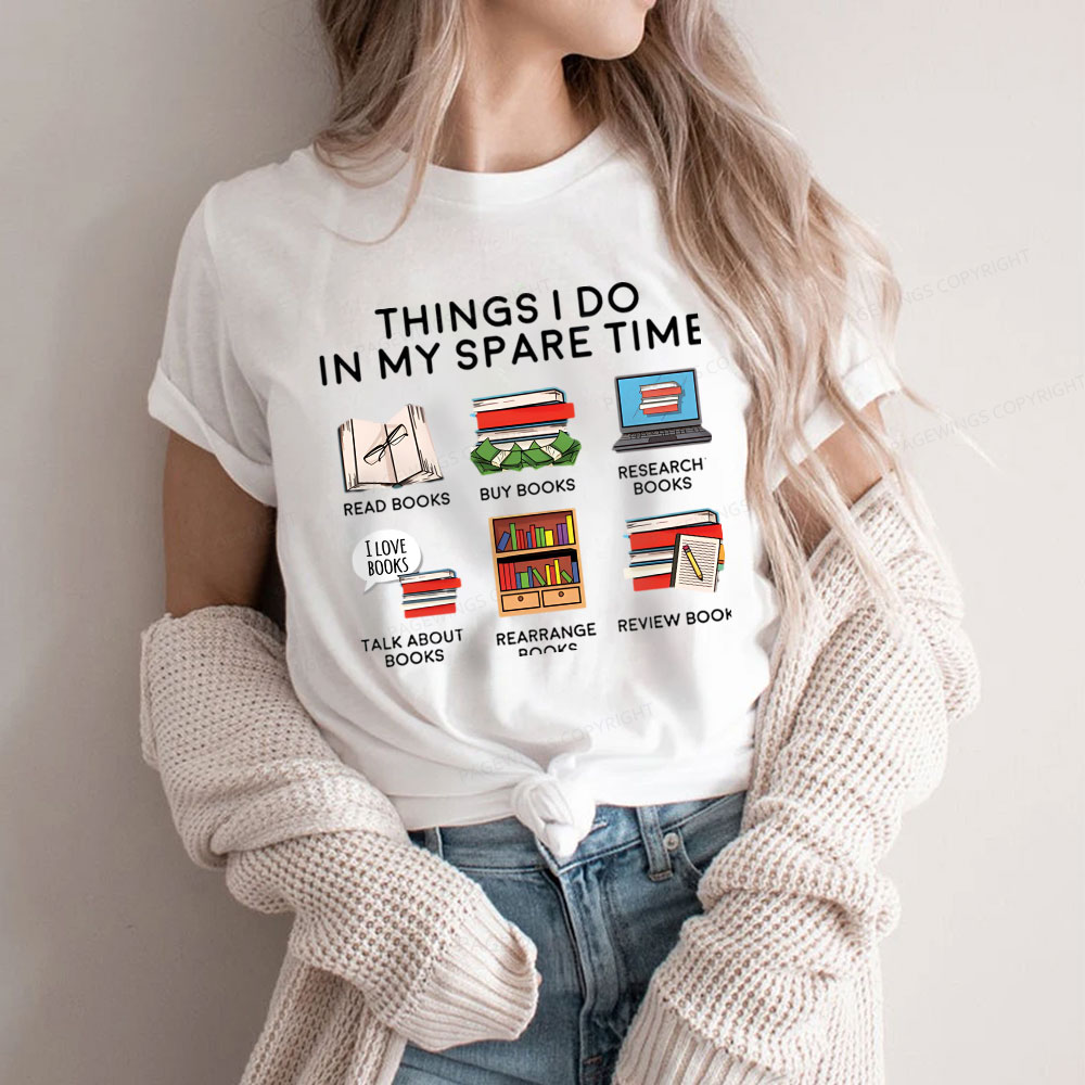 Pagewings Books Reading In My Spare Time Unisex Classic T-shirt