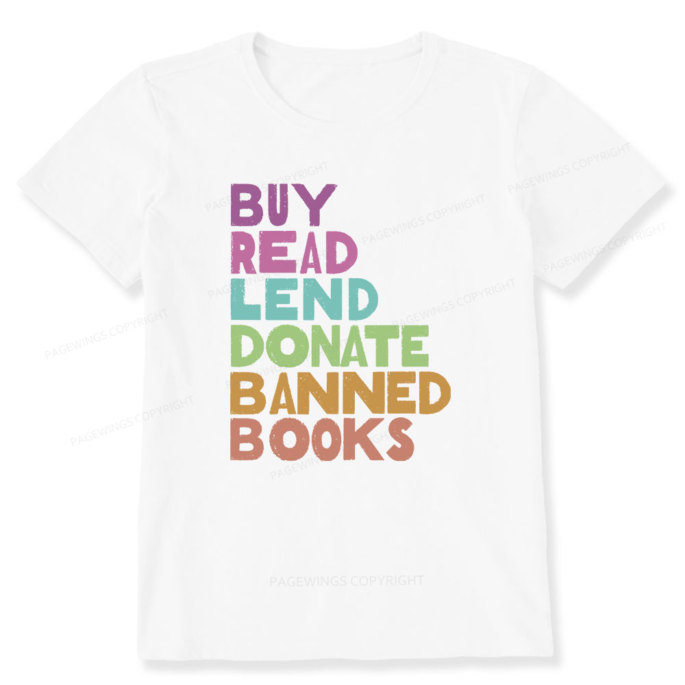 Pagewings Buy Read Lend Donate Banned Books Unisex Classic T-shirt