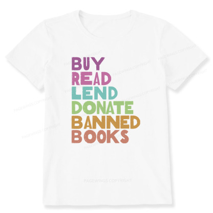 Pagewings Buy Read Lend Donate Banned Books Unisex Classic T-shirt