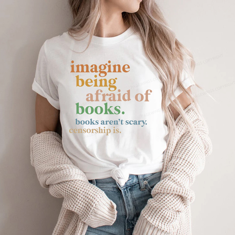 Pagewings Imagine Being Afraid Of Books Unisex Classic T-shirt