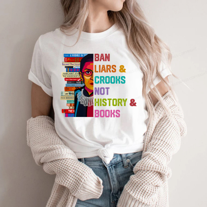 Pagewings Ban Liars and Crooks Not History and Books Unisex Classic T-shirt