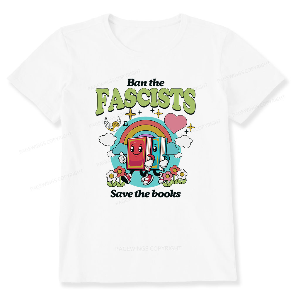 Pagewings Ban the Fascists Save the Books Unisex Classic T-shirt