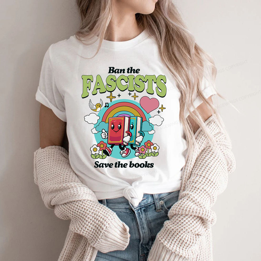 Pagewings Ban the Fascists Save the Books Unisex Classic T-shirt