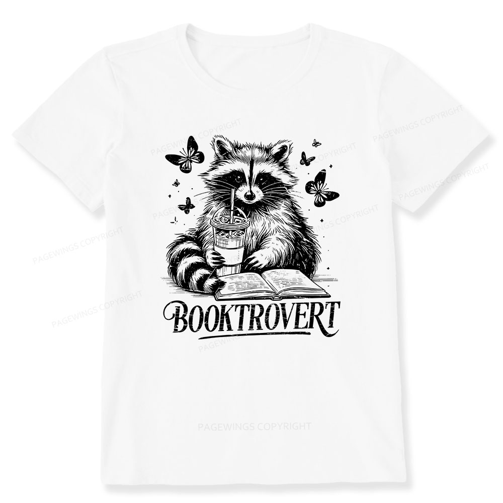 Pagewings Raccoon BookTrovert Unisex Classic T-shirt