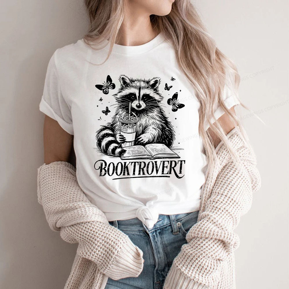 Pagewings Raccoon BookTrovert Unisex Classic T-shirt