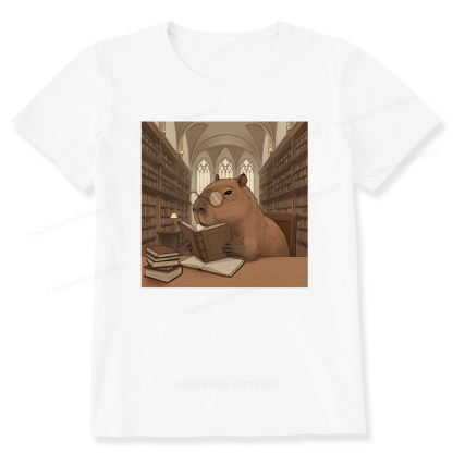 Pagewings The Reader Capybara Unisex Classic T-shirt