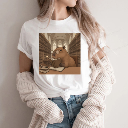 Pagewings The Reader Capybara Unisex Classic T-shirt
