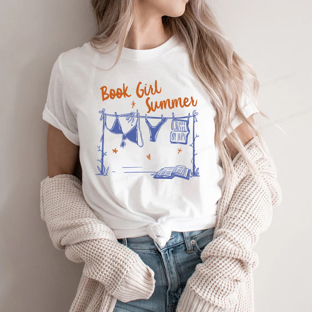 Pagewings Book Girl Summer Bookish Unisex Classic T-shirt
