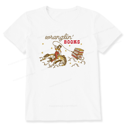 Pagewings Wranglin' Books Unisex Classic T-shirt