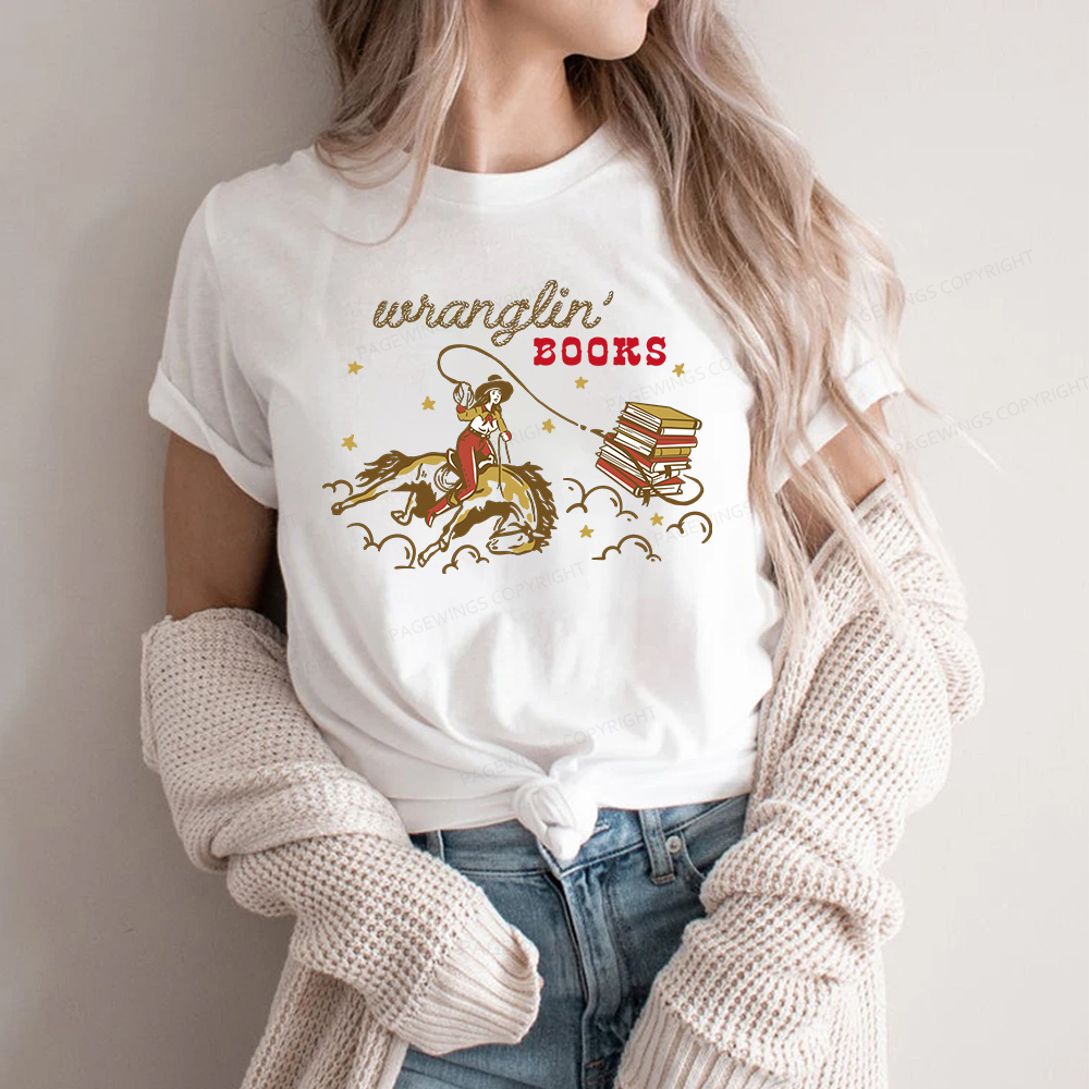 Pagewings Wranglin' Books Unisex Classic T-shirt