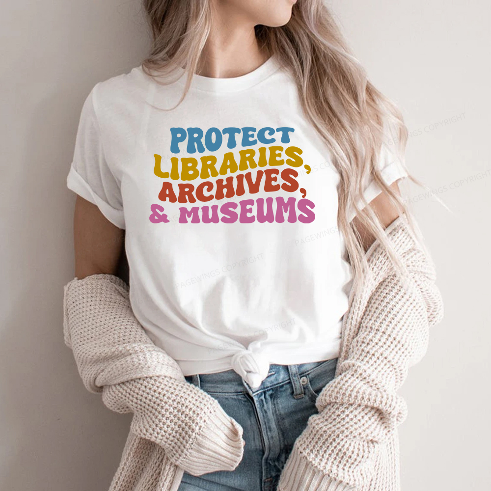 Pagewings Protect Libraries Archives And Museums Unisex Classic T-shirt