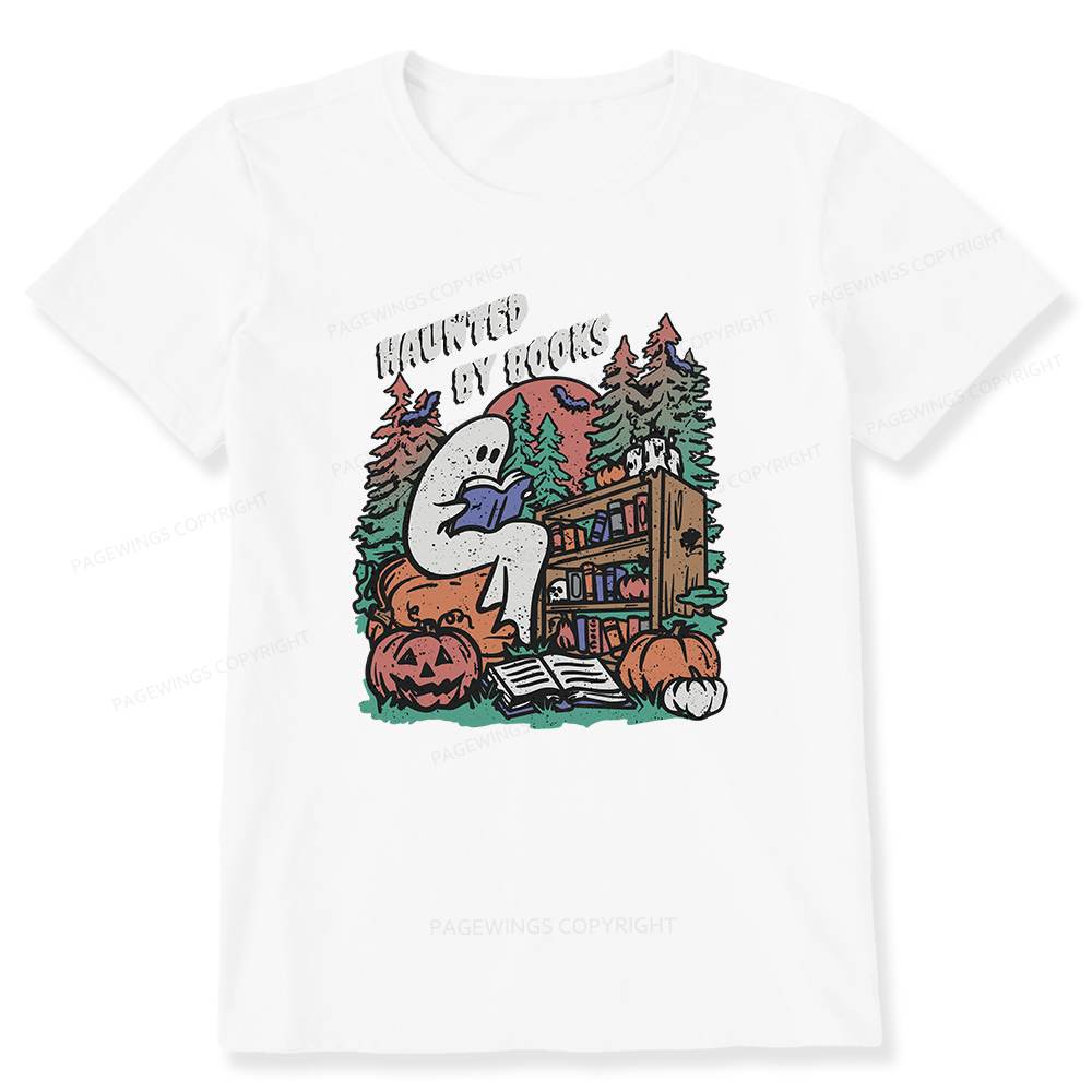 Pagewings Ghost Reading Book Halloween Unisex Classic T-shirt