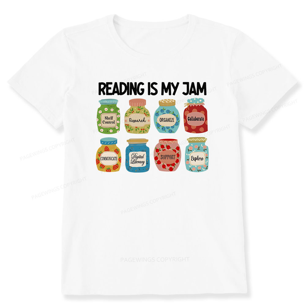 Pagewings Reading is My Jam Bookworm Unisex Classic T-shirt