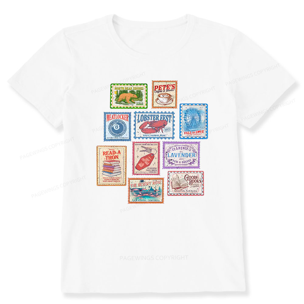 Pagewings Books Stamp Beach Read Unisex Classic T-shirt