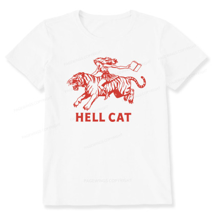 Pagewings Cowgirl Hell Cat  Unisex Classic T-shirt
