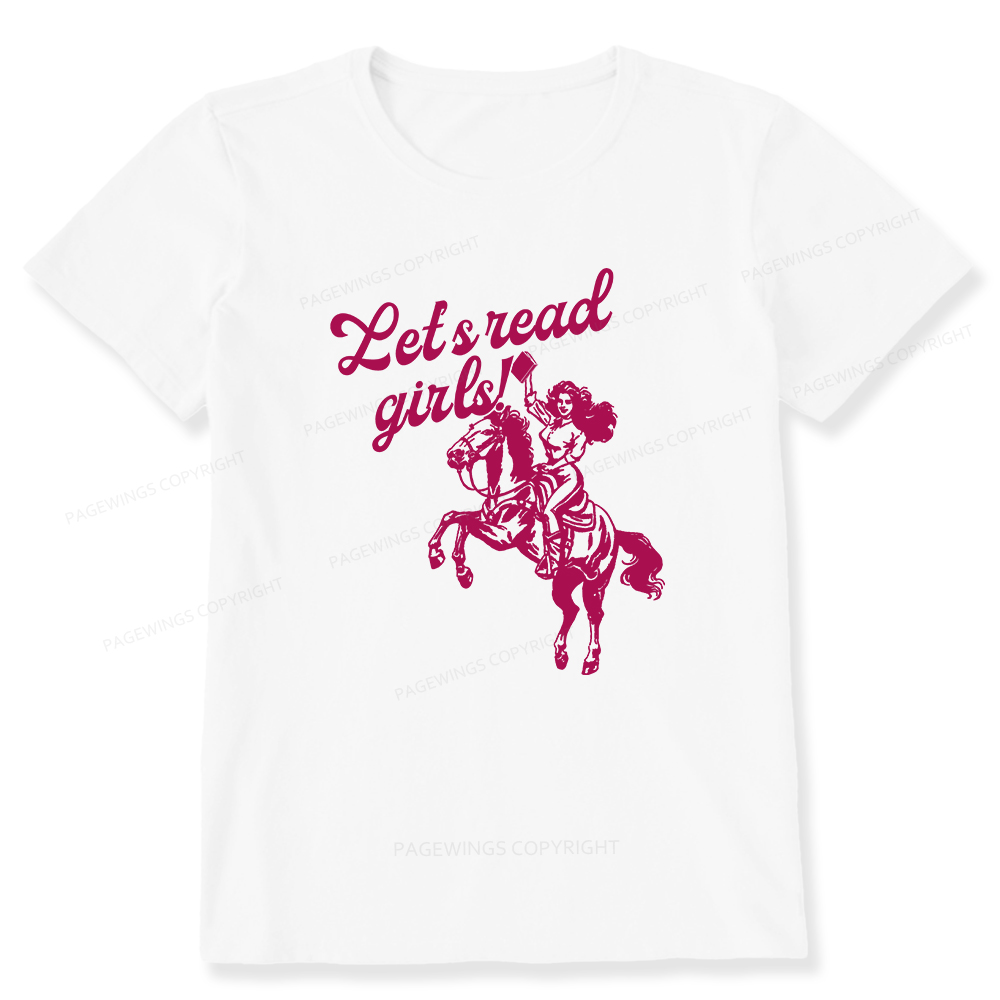 Pagewings Let's Read Girls Reading Unisex Classic T-shirt
