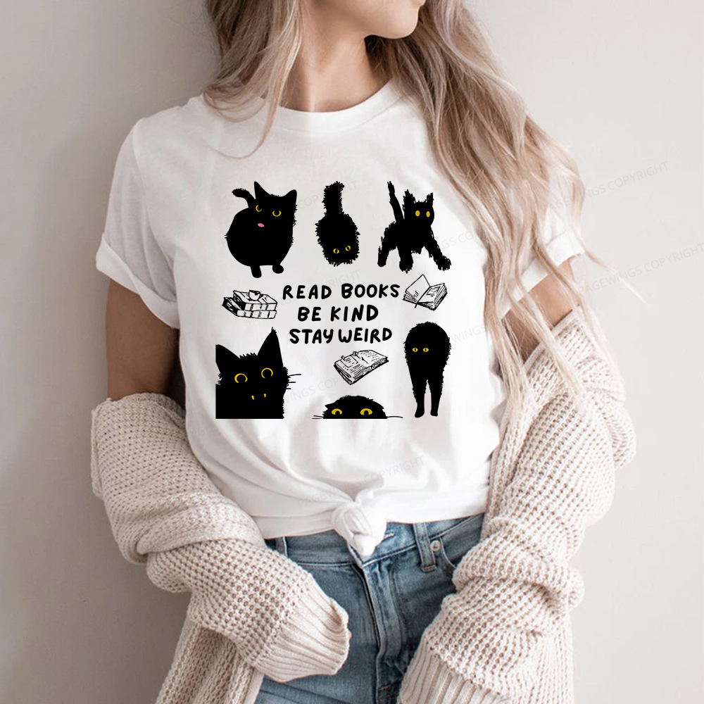 Pagewings Read Books Be Kind Stay Weird Unisex Classic T-shirt
