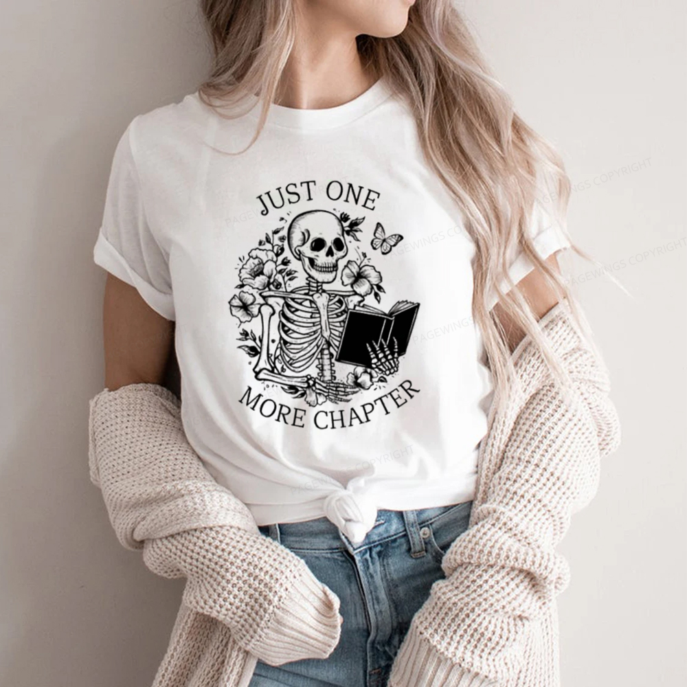 Pagewings One More Chapter Skeleton Unisex Tee Unisex Classic T-shirt
