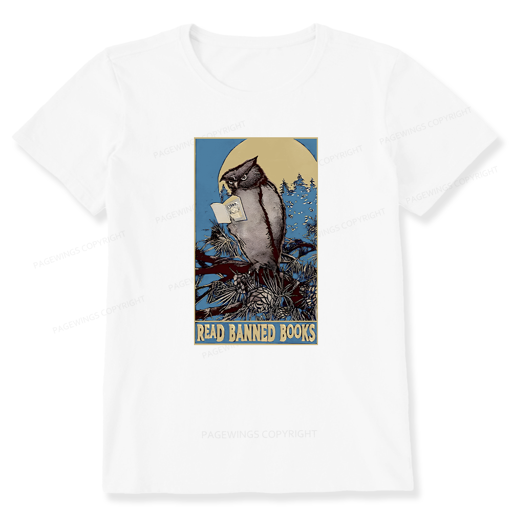 Pagewings Owl Read Banned Books Unisex Classic T-shirt