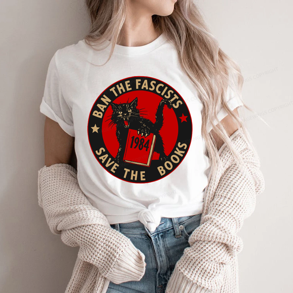 Pagewings Ban The Fascists Save The Books Unisex Classic T-shirt