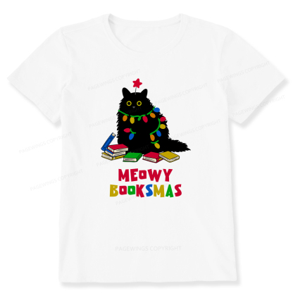 Pagewings Meowy Booksmas Unisex Classic T-shirt