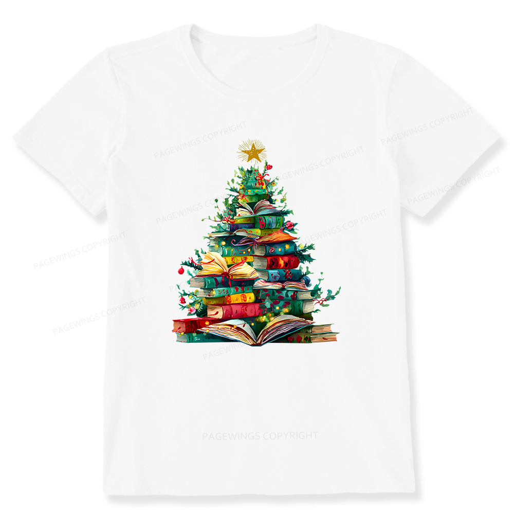Pagewings Christmas Book Tree Unisex Classic T-shirt