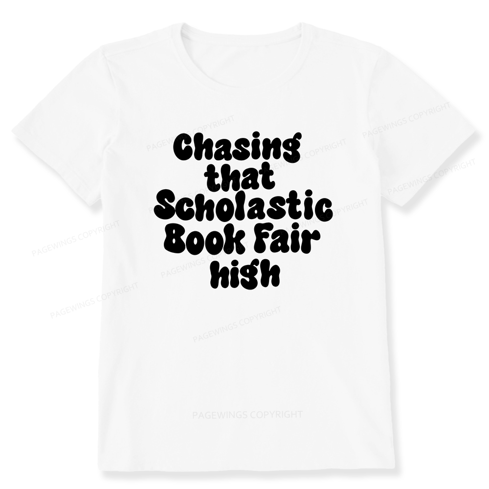 Pagewings Chasing That Scholastic Book Fair High Unisex Classic T-shirt