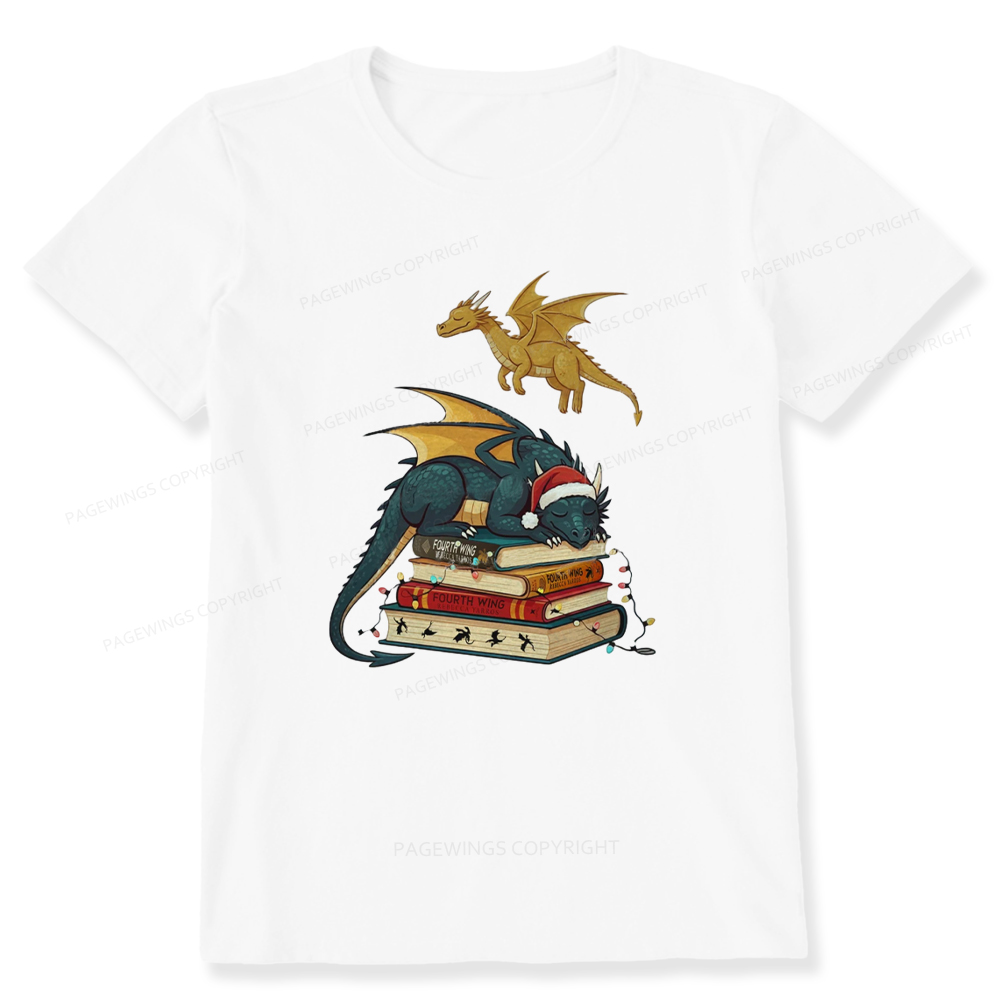 Pagewings Fourth Wing Dragons Christmas Unisex Classic T-shirt