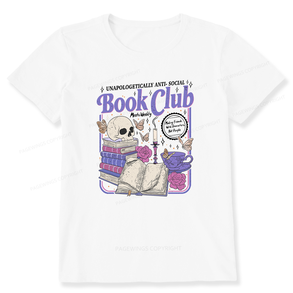 Pagewings Anti Social Book Club Unisex Classic T-shirt