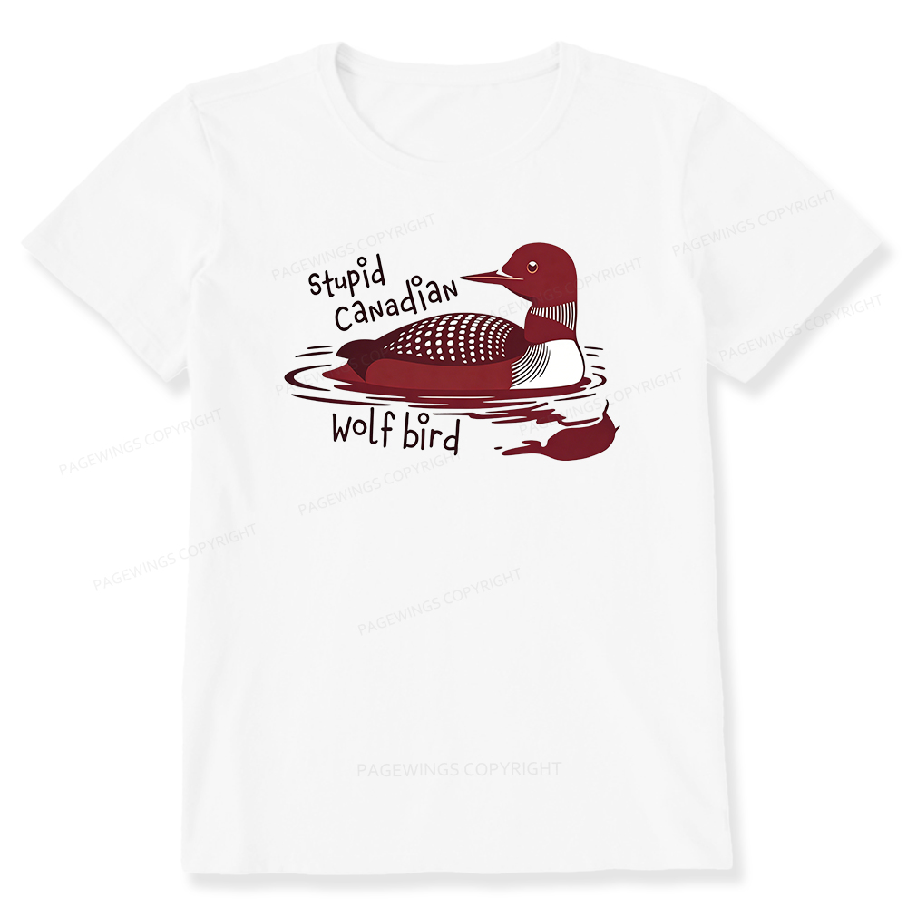 Pagewings Stupid Canadian Wolf Bird Unisex Classic T-shirt