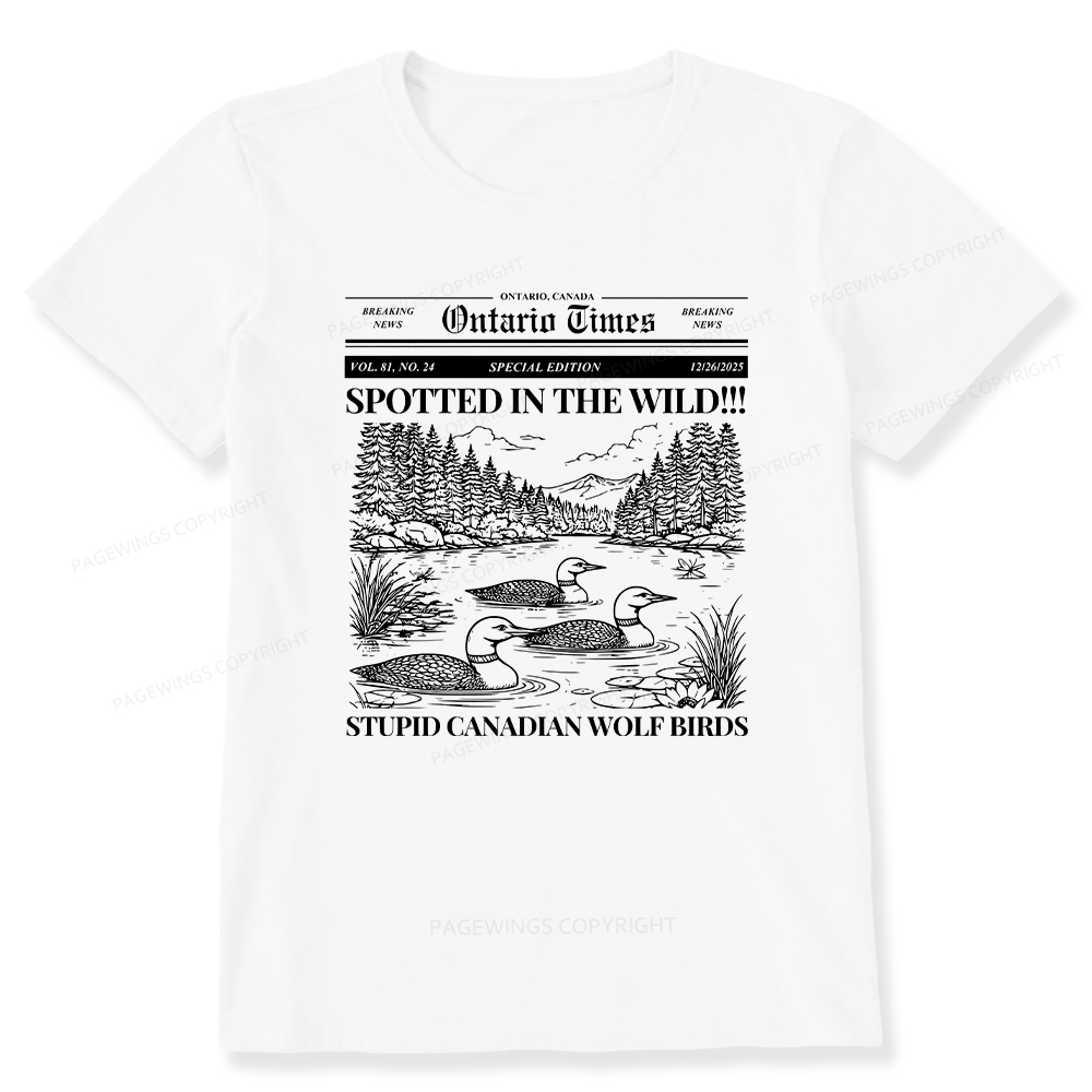 Pagewings Stupid Canadian Wolf Bird Unisex Classic T-shirt