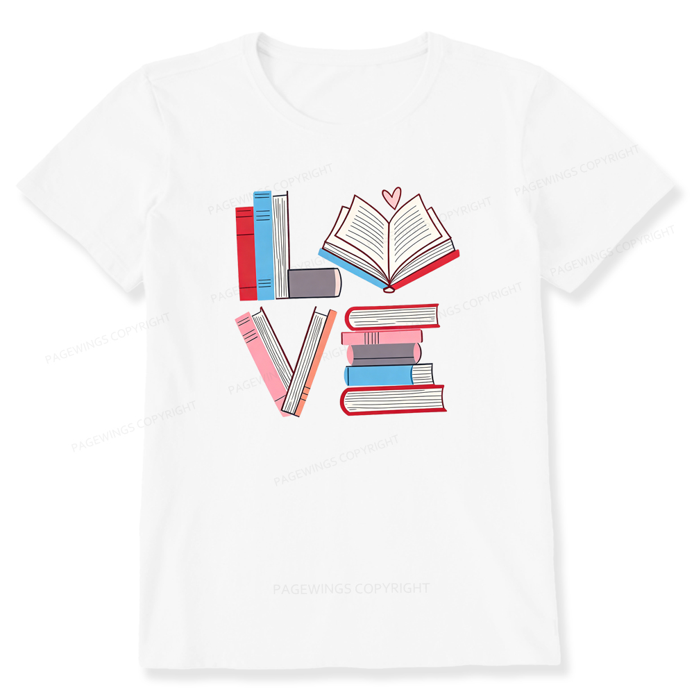 Pagewings Books Lovers Valentines Unisex Classic T-shirt