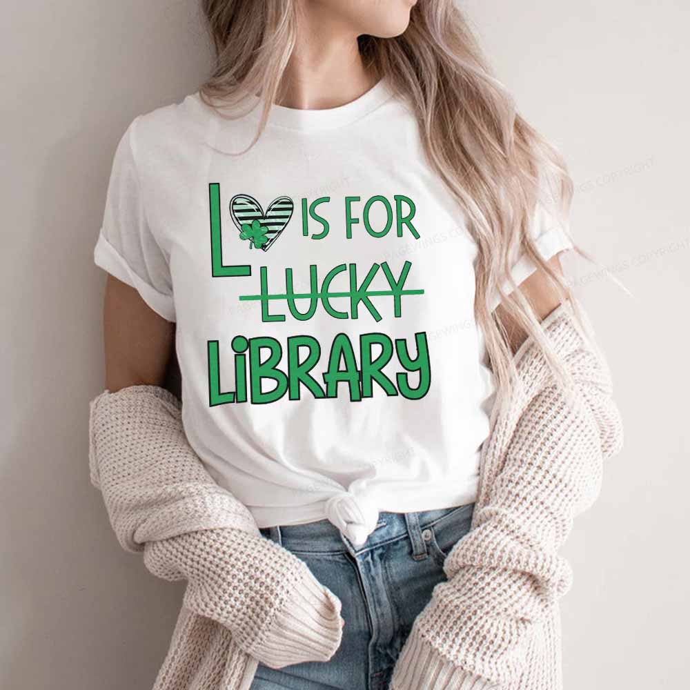 Pagewings St Patricks Day Librarian Tshirt Unisex Classic T-shirt