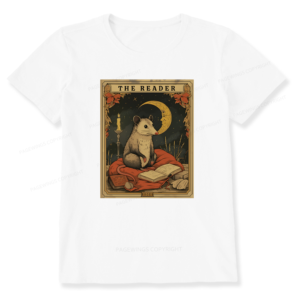 Pagewings The Reader Opossum Tarot Card Unisex Classic T-shirt