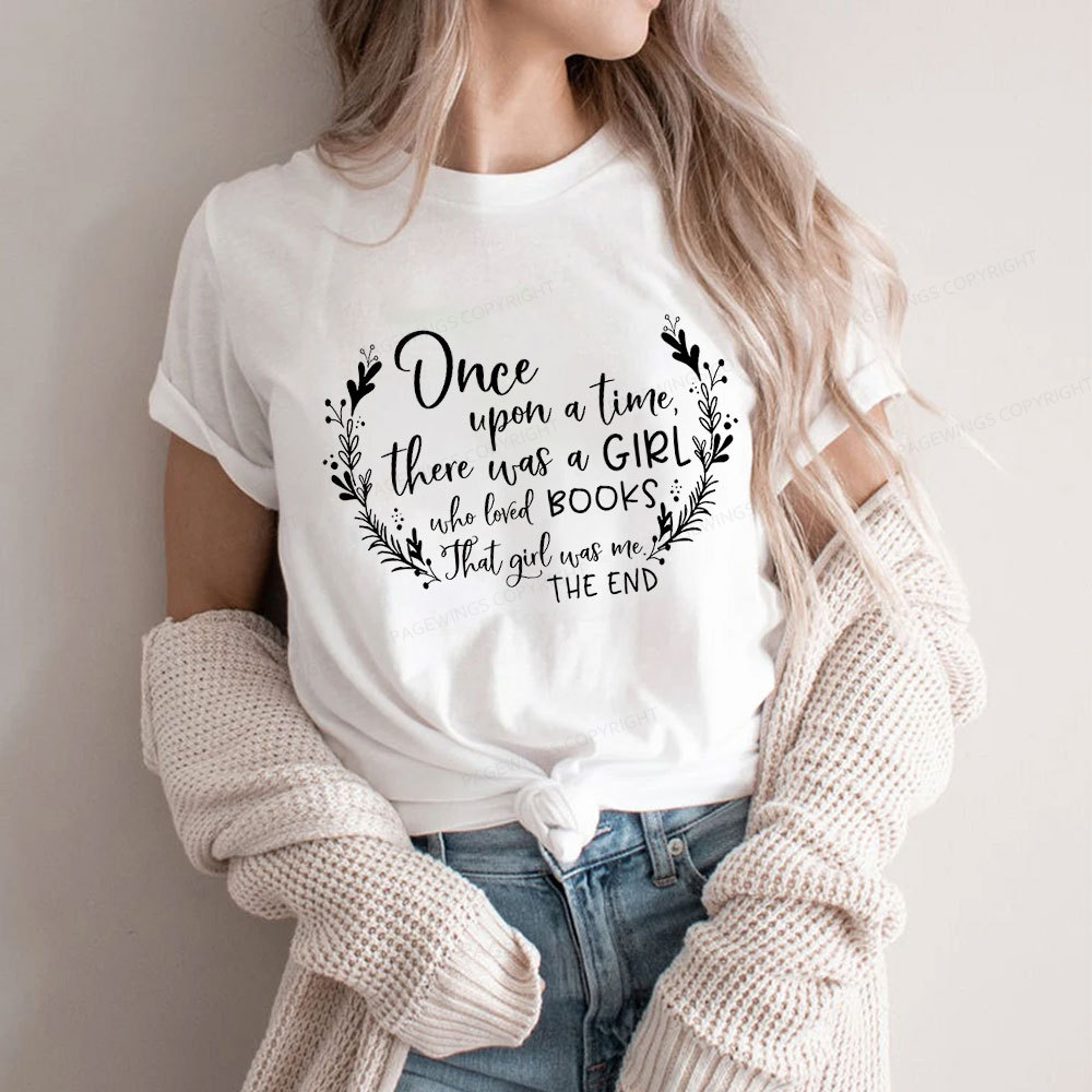 Pagewings There Was A Girl Who Loved Books Unisex Classic T-shirt