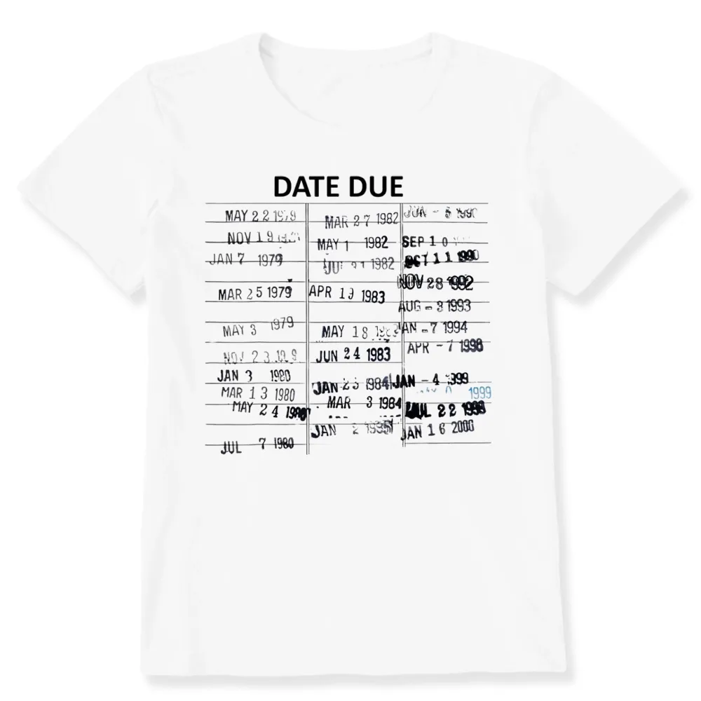 Pagewings Library Card Due Date Unisex Classic T-shirt