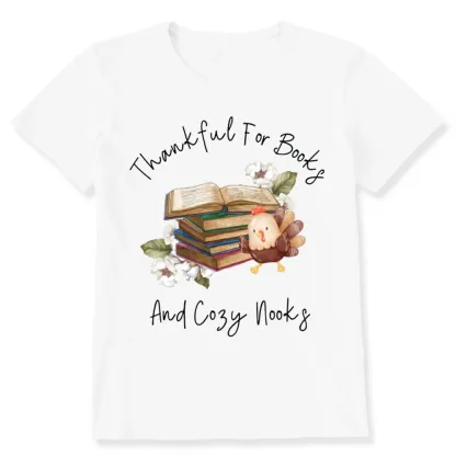 Pagewings Thanksgiving Fall Reading Turkey Unisex Classic T-shirt