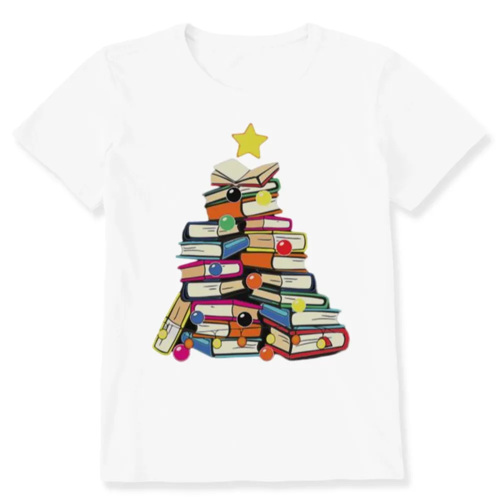 Pagewings Christmas Tree Bookworm Unisex Classic T-shirt
