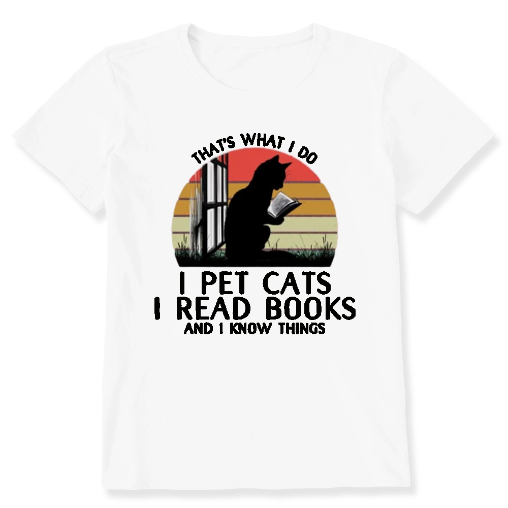 Pagewings Cat And Book Unisex Classic T-shirt