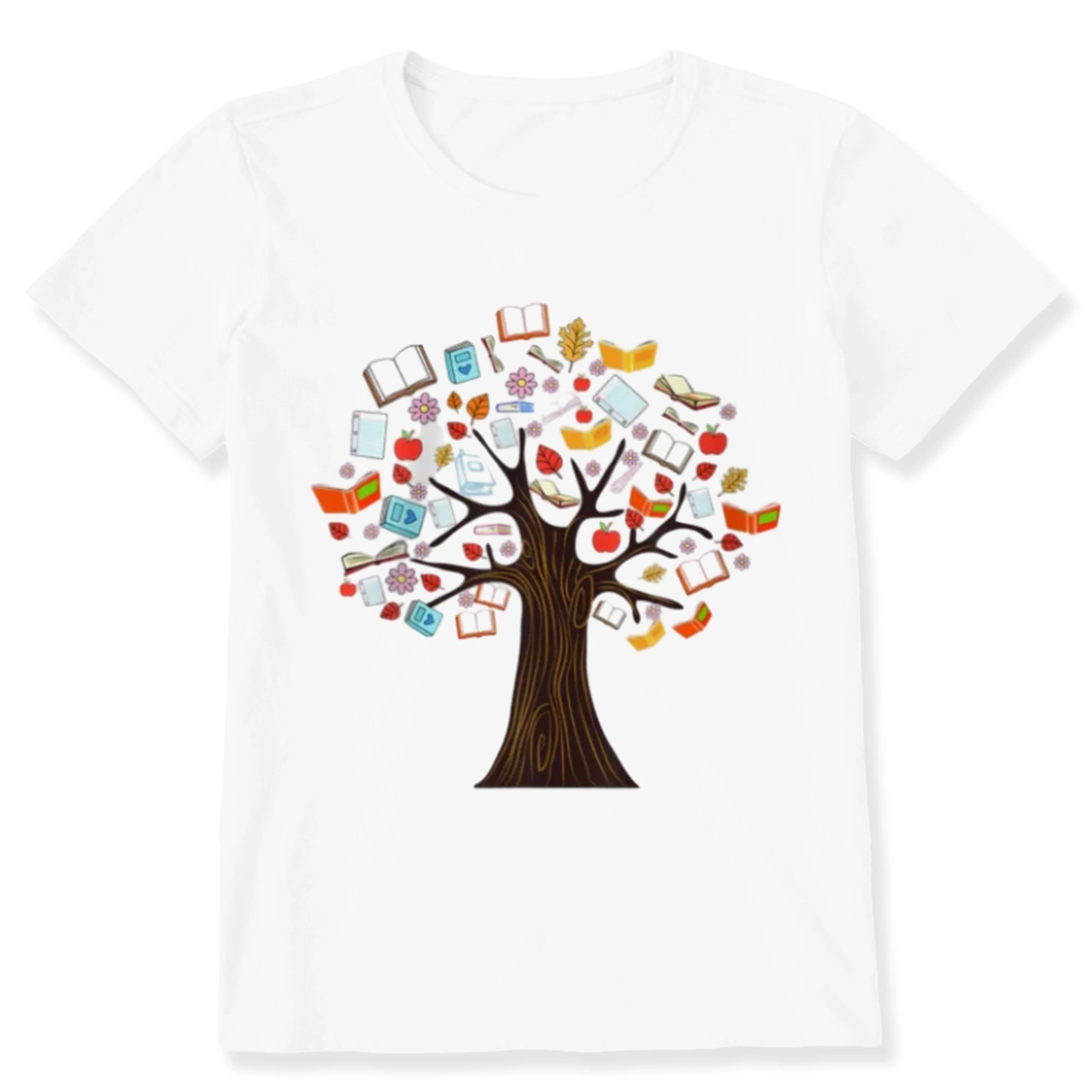 Pagewings Book Tree Vintage Graphic Unisex Classic T-shirt
