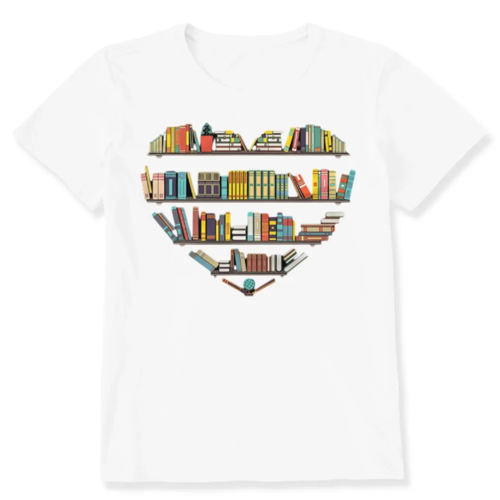 Pagewings Heart Bookshelves Unisex Classic T-shirt