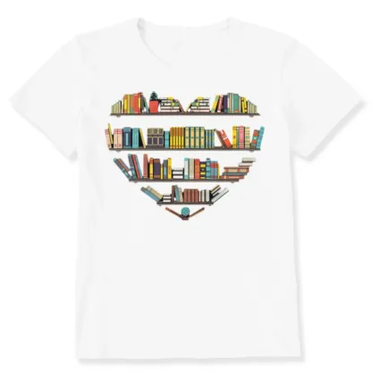 Pagewings Heart Bookshelves Unisex Classic T-shirt