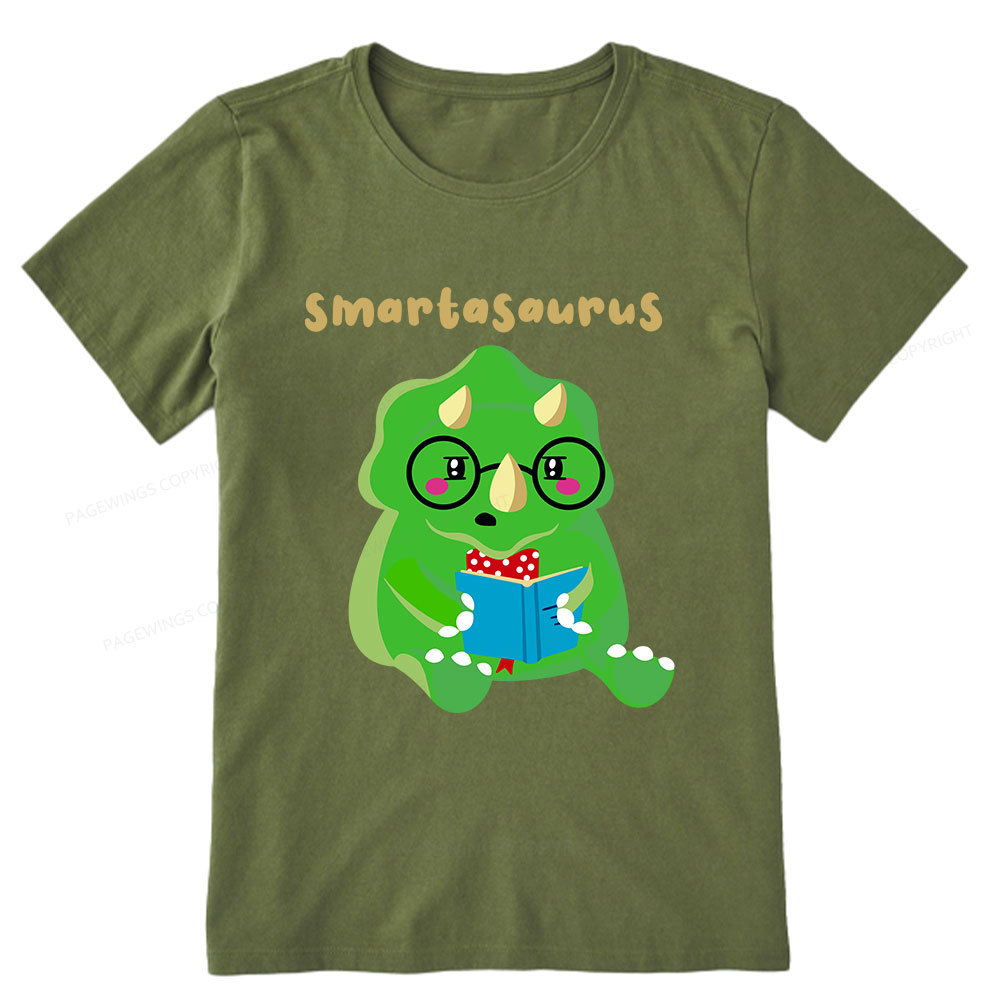 Pagewing Smart Dinosaur Is Reading Seriously Unisex Classic T-shirt