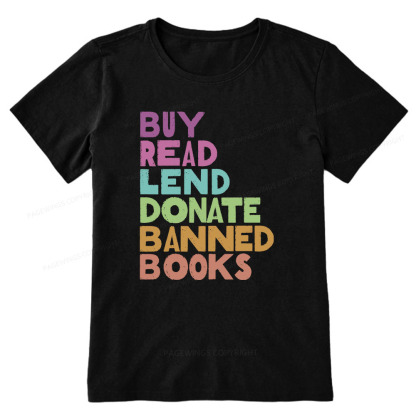 Pagewings Buy Read Lend Donate Banned Books Unisex Classic T-shirt
