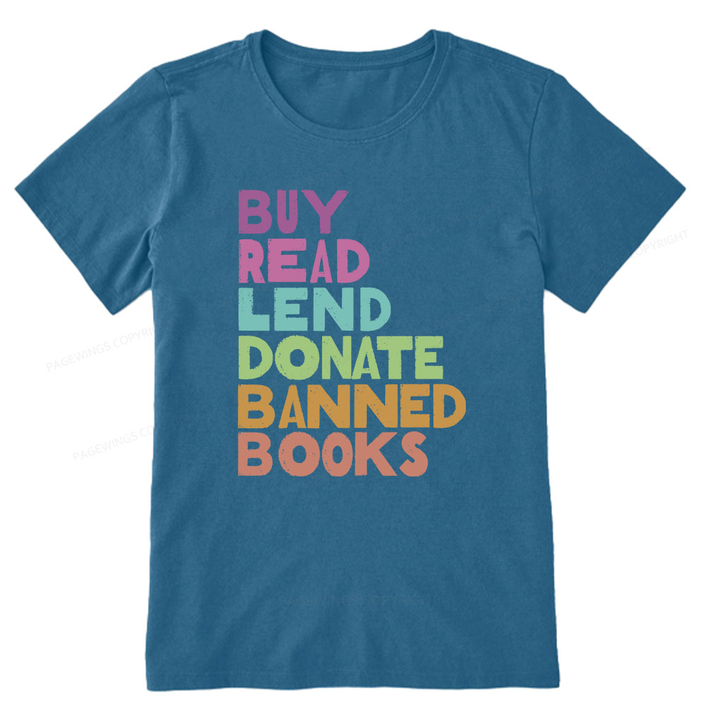 Pagewings Buy Read Lend Donate Banned Books Unisex Classic T-shirt