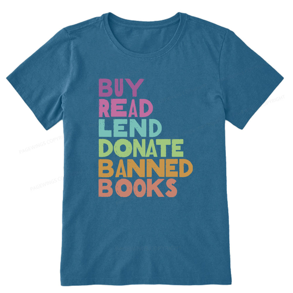 Pagewings Buy Read Lend Donate Banned Books Unisex Classic T-shirt