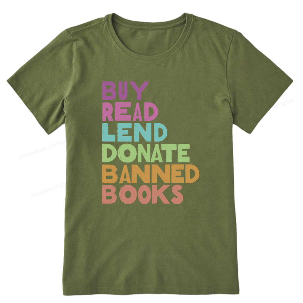 Pagewings Buy Read Lend Donate Banned Books Unisex Classic T-shirt