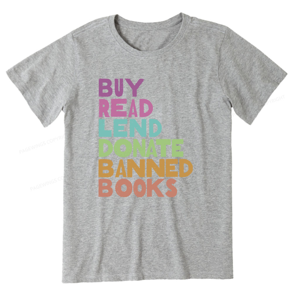 Pagewings Buy Read Lend Donate Banned Books Unisex Classic T-shirt